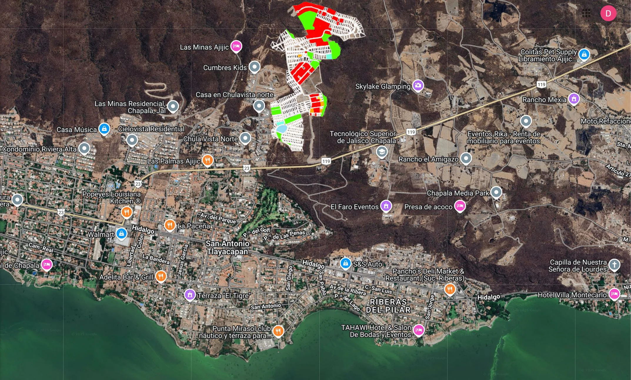 Entorno regional de Ajijic y el lago de Chapala