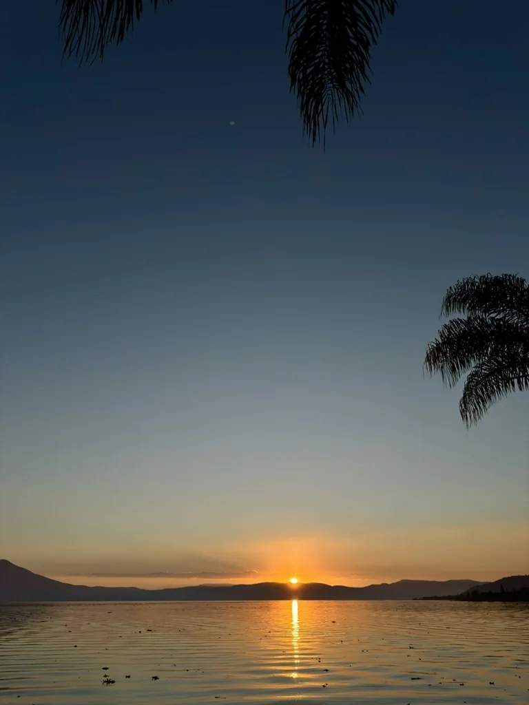 Atardecer en la ribera de Ajijic
